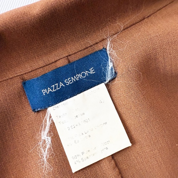 Vintage Piazza Sempione Long Wool Blazer Could also be worn as a dress Size 10 - Picture 10 of 12